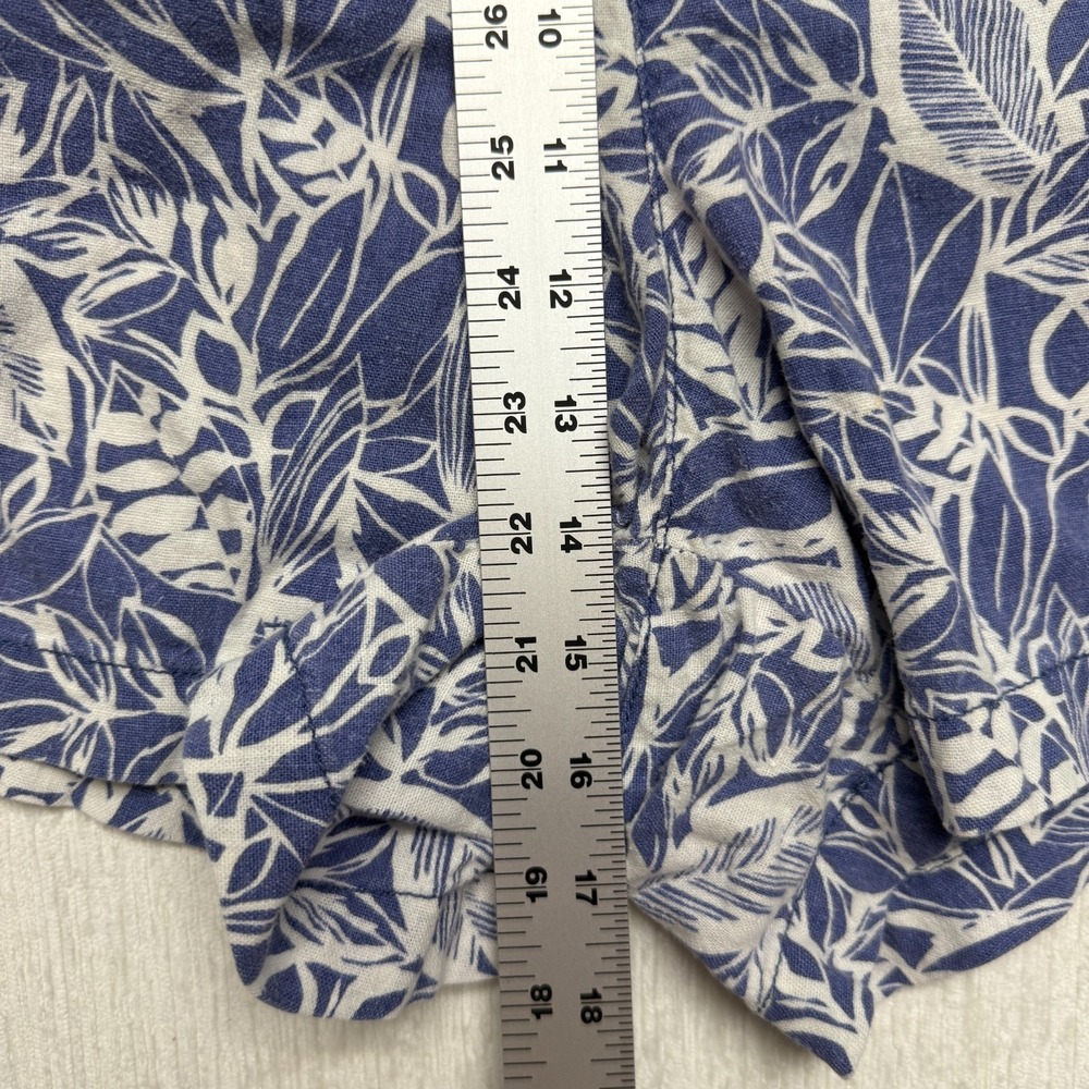 ANA New Approach Paperbag Shorts Linen Blend Women 3X Blue Floral Tropical Vaca - Picture 12 of 15